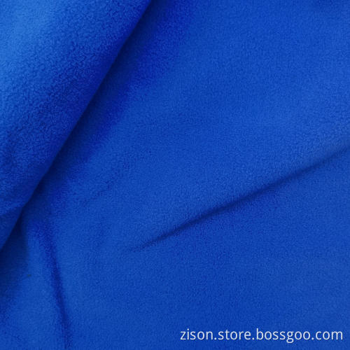 Gefärbte blaue Textilien Doppelseitig gestricktes Polar Fleece-Tuch